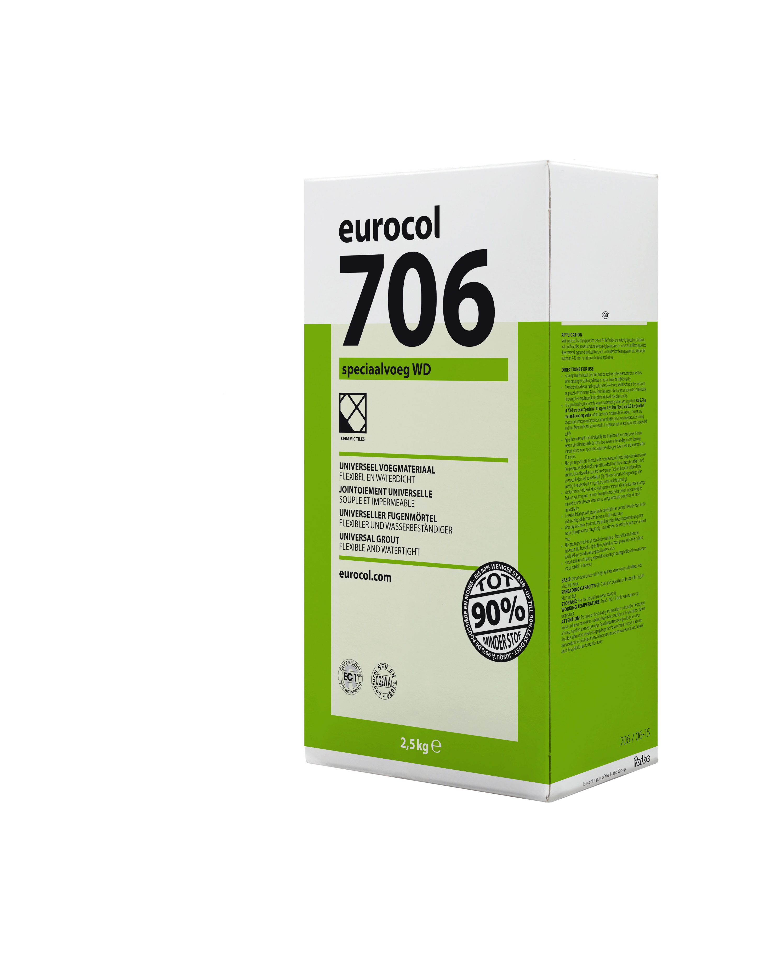 Eurocol 706 Speciaalvoeg WD antraciet pak 2,5 kg